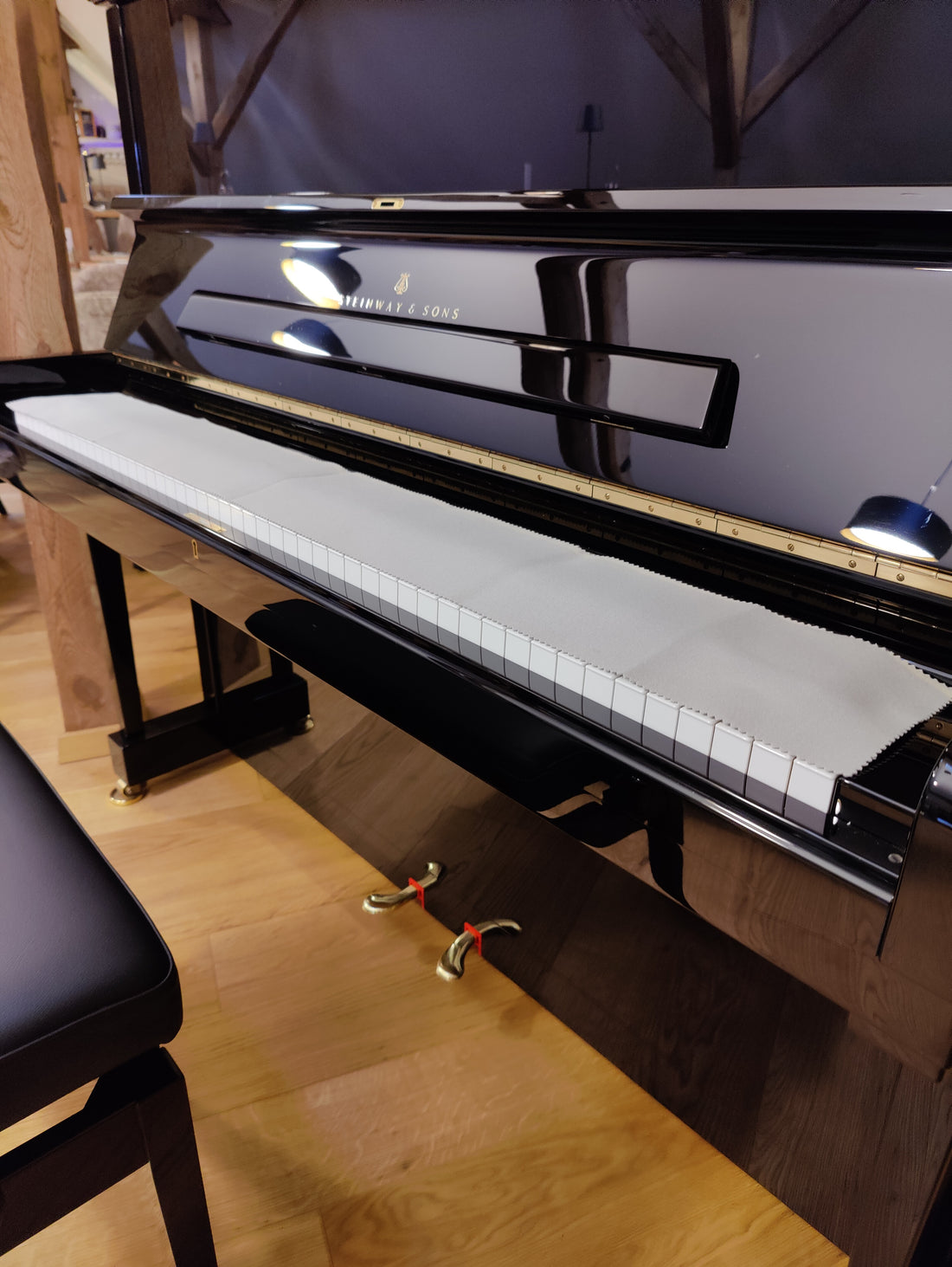 Tastaturläufer Filz grau - Der Staubschutz für Epiano,Klavier und Flügel
